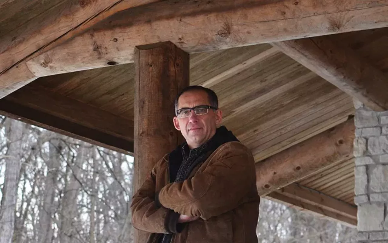 Image: Little log home builders on the prairie