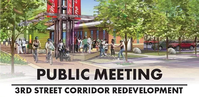 Public meeting for Third Street Corridor redevelopment project